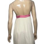 Lauren Moffatt Vintage 90’s Women’s Size 2 Blue Pink Cream Silk Babydoll Dress Photo 3