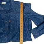 Levi's  Polka Dot Shirt Dress Women’s Sz M Long Sleeve Pockets Polo- MISSING BELT Photo 9