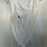 Lulu’s White Romantic Prose Lace Puffed Sleeve Midi Dress S Photo 9
