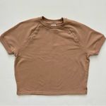 PINK - Victoria's Secret  Tan Short Sleeve Sweatshirt Size S Photo 5