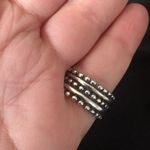 Sterling Silver  Open Dot Bead Cigar Band Ring Sz 8 Photo 1