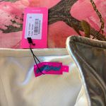 Edikted astro zip up metallic mini dress shiny / silver women’s strapless nwt Photo 7