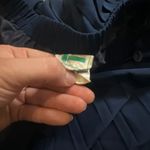 Large navy blue pleated swing skirt real vintage Photo 1