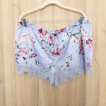 International Concepts Womens Pajama Set Size XL Purple Floral Lace Romantic Photo 4
