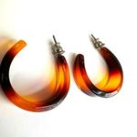Tortoise shell hoop earrings Photo 5