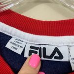 FILA  Logo Long Sleeve Crop Navy/Red/White Sweater Shirt Photo 1