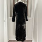 J.Jill Velvet Maxi Dress with Skirt Panel V-Neck Chocolate Brown Size S Photo 6