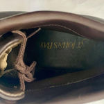 st. john's bay  90s Dark Brown Leather Witchy Wench Lace Up Ankle Booties US 7 Photo 5