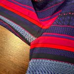Amanda Uprichard blue, red & purple striped pattern long sleeve tunic top size M Photo 12