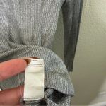 Ramy Brook  Quincy Metallic Long Sleeve Top Silver Womens Size L Photo 6