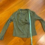 BLANK NYC Olive Suede Drape Jacket Photo 8