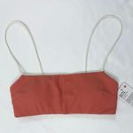 Lululemon NWT  Pool Play Bikini Top *Reversible - Rustic Coral/White - 4 Photo 3