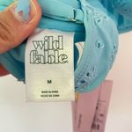 Wild Fable  Women's Pointelle Underwire Bikini Top Light Blue medium (8-10) NWT Photo 7