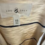 Lou & grey  Striped 3/4 Sleeve Top Womens XS Barely‎ Beige Top Relaxed New Photo 6