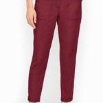 Talbots Womens Pants Burgundy Cotton Blend Slim Cargo Pant Square Size 6 Photo 0