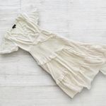 Lulus | Swiss Dot Ruffled Midi Dress in Cream NWT Style: Next to You Photo 7