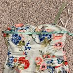 Nanette Lepore Size 4 Belle Fleur Strapless Floral Dress Tie Pockets Linen Silk Photo 11