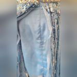 Sherri Hill Size 8 Blue Strapless Dress with Sequins and Crystals Photo 10