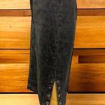 Simon Chang Black Grommet Accent Pocket Denim Side Slit Midi Skirt Womens 10 Photo 7