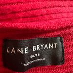 Lane Bryant Red Ribbed Casual Long Sleeve Top Mock Neck 3/4 Sleeves Women’s 14 Photo 5