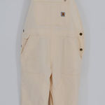 Carhartt Rugged Flex Loose Fit Canvas Duck Bib Overall in Natural Cream Womens S Photo 0