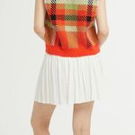 Cider Red Plaid Knitted Sweater Vest Photo 1