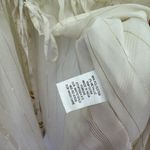 Club Z Collection Ivory Gold Metallic Stripe Swim Coverup Boho Tassel Size 2X Photo 7