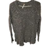 Free People Size XS Grey Popcorn Knit Wool Blend Crewneck Sweater Photo 0