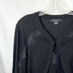 August Silk Plus Size 1X Sweater Black Silk Lace Faux Set Career Office 1368 Photo 4