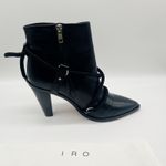 IRO  Wikson Leather Black Pointed Toe Boots Ankle Size 41 US 10 Photo 2