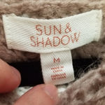 Sun & Shadow  WOOL MOHAIR OPEN CROCHET KNIT FOLDOVER COWL NECK SWEATER M Photo 14