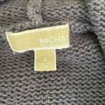 Michael Kors  Knit Sweater Womens S Black Sleeveless Open Front Drape Cardigan Photo 2