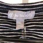 T by Talbot EUC Women's Black White Stripe Cap Sleeve Tee Cutout Back MP Size undefined Photo 1