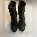 Gucci  Black Elastic And Leather Isadora Gladiator Booties Photo 4