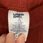Lands' End  Womens M Rust Red Thermal Waffle Knit PJ Joggers Cozy Lounge Comfort Photo 4