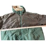 Nike 90s VTG Green Black Color Block Heavy Bomber Hooded Zip Jacket M Photo 10