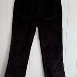 Free People  velvet pants flare high rise cropped cotton 6 black Photo 0