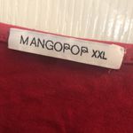 MANGOPOP  Dark Red Spandex Long-Sleeved Bodysuit Photo 2