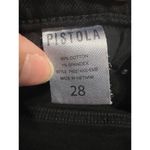 Pistola  Nico Mom Straight Leg Jeans Size 28 Black Distressed Hem Butterfly Photo 8