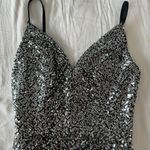 Crystal Sky Silver Sequins Mini Dress Photo 4