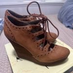 Francesca's Francesca nude block high heel loafers/oxfords, size 7 Photo 2