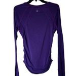 Athleta Long Sleeve Purple Scrunchy Side Athletic Activewear Workout Top Small Photo 1
