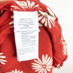 Madewell  Ruffle-Edge Wrap Midi Dress Size XS Daisy Daydream Red Floral Boho Photo 6