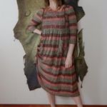 April Cornell Peach Plaid Babydoll Maxi Dress Size XS Photo 1