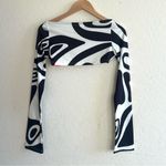 Jaded London  Sydney Carlson swirl Chaotic Top Black White Photo 2