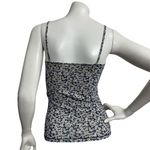 Aeropostale Womens Navy Floral Sleeveless Square Neck Cami Tank Top Size S/P Y2K Photo 2