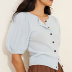 Maeve Anthropologie Puff Sleeve Cashmere Cardigan Photo 0