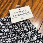 Ellen Tracy  Pajama Set Black and White Shirt and Shorts Size 1X New Photo 5