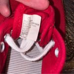 Red Canvas Lace Up Essential Sneakers Size 7 Casual Minimalist Photo 4