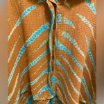 Young Fabulous and Broke Luna Gauze Tie Dye Button Down Short Sleeve Top Size S Photo 6